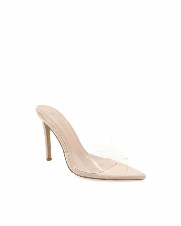 Women Stiletto Heels Billini QUINETTE 8211 NUDE PATENTCLEAR