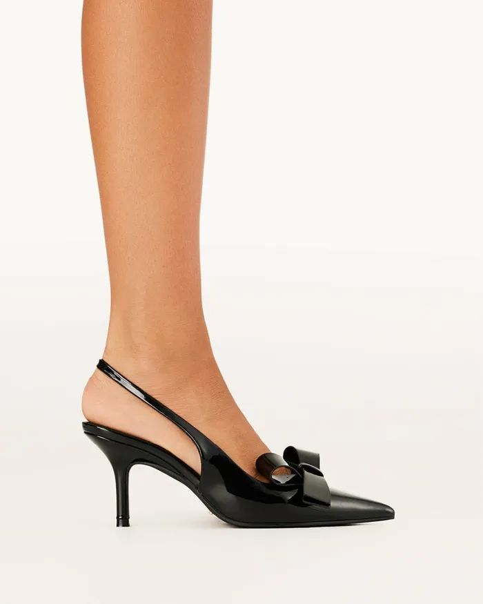Women Stiletto Heels Billini ROSIO 8211 BLACK PATENTPUMPS