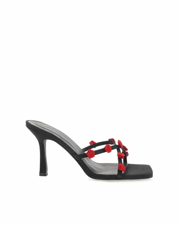 Women Stiletto Heels Billini SHILAH 8211 BLACK SATINCHILLI RED 8211 Heels 8211 BILLINI USA