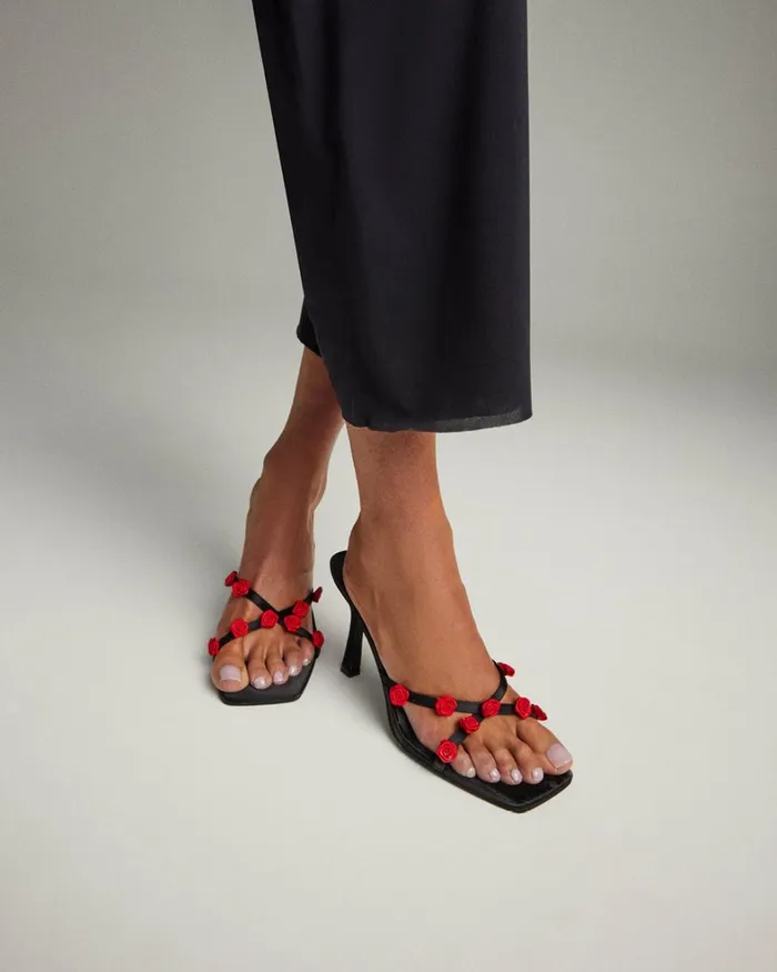 Women Stiletto Heels Billini SHILAH 8211 BLACK SATINCHILLI RED 8211 Heels 8211 BILLINI USA
