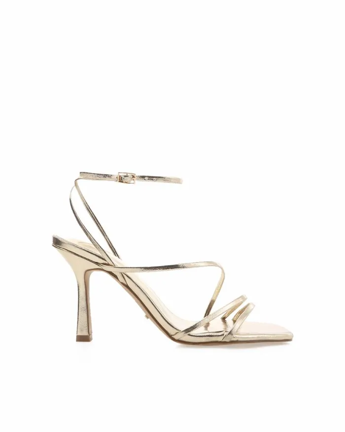 Women Stiletto Heels Billini SYLVIA WIDE FIT 8211 GOLD METALLIC