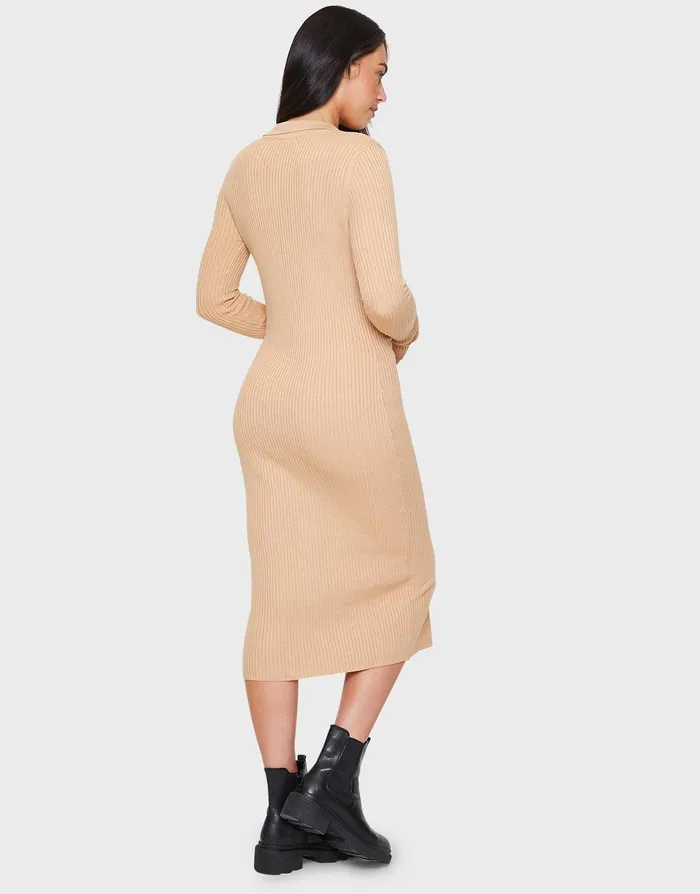 Women Stone Mock Cardigan Dress Stone Threadbare Dresses Women Stone Mock Cardigan Dress Stone Threadbare Dresses