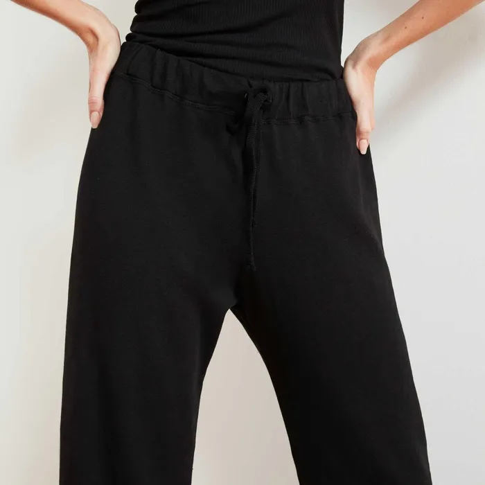 Women Sweat TopsBottoms James Perse Vintage French Terry Cutoff Sweatpant Black