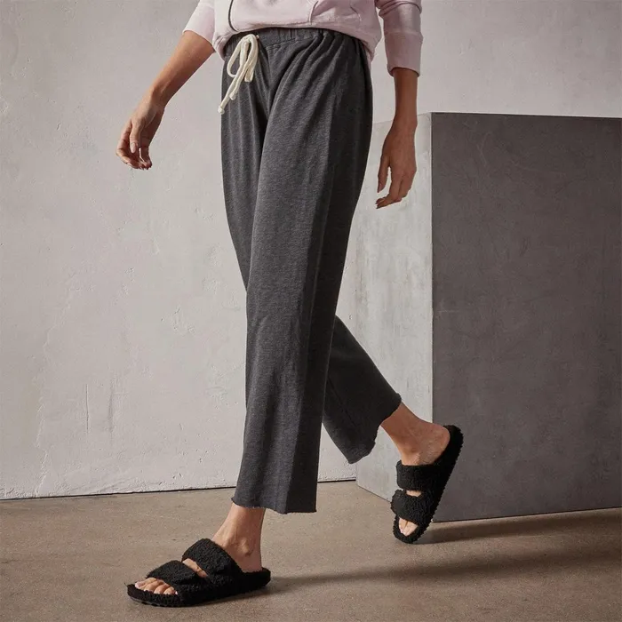 Women Sweat TopsBottoms James Perse Vintage French Terry Cutoff Sweatpant Carbon Pigment