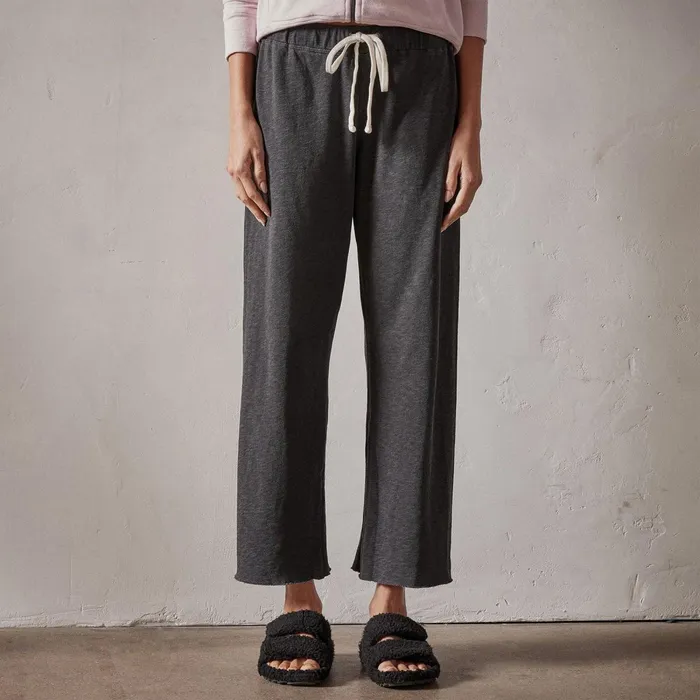 Women Sweat TopsBottoms James Perse Vintage French Terry Cutoff Sweatpant Carbon Pigment