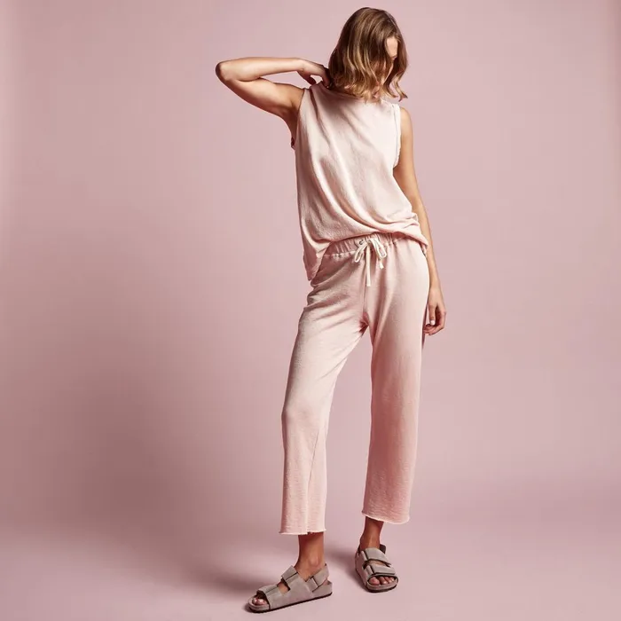 Women Sweat TopsBottoms James Perse Vintage French Terry Cutoff Sweatpant Nougat Pigment Women Sweat TopsBottoms James Perse Vintage French Terry Cutoff Sweatpant Nougat Pigment