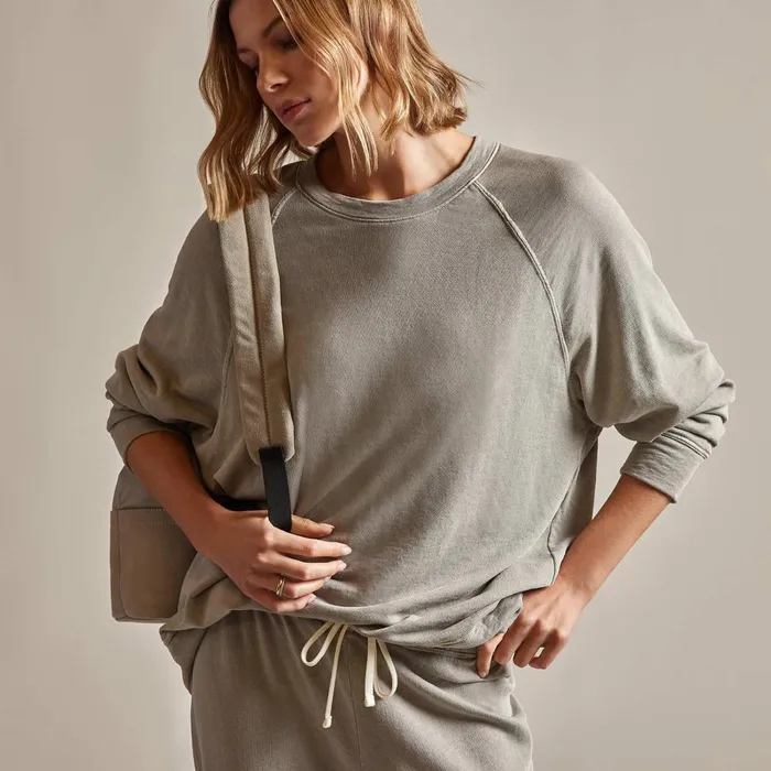Women Sweat TopsBottoms James Perse Vintage French Terry Relaxed Sweatshirt Dapple Pigment