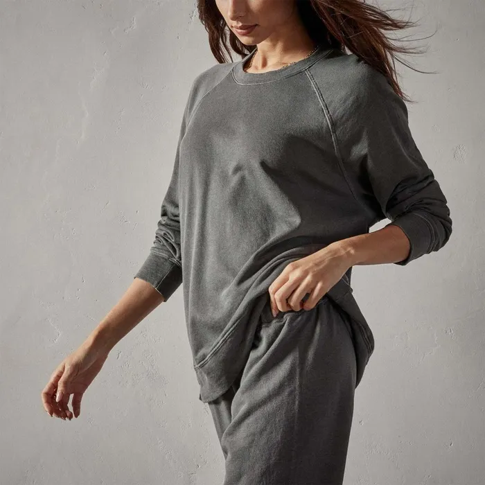 Women Sweat TopsBottoms James Perse Vintage French Terry Relaxed Sweatshirt Fin Pigment