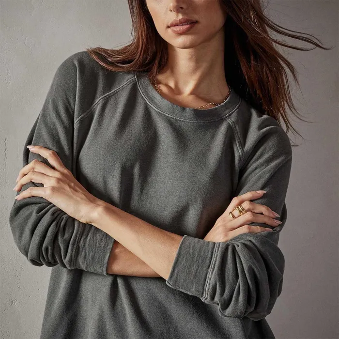 Women Sweat TopsBottoms James Perse Vintage French Terry Relaxed Sweatshirt Fin Pigment