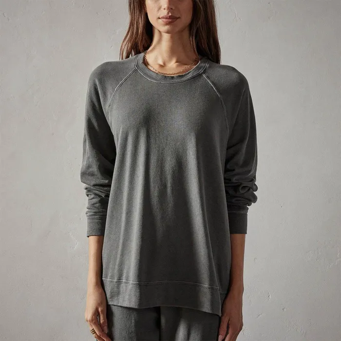 Women Sweat TopsBottoms James Perse Vintage French Terry Relaxed Sweatshirt Fin Pigment
