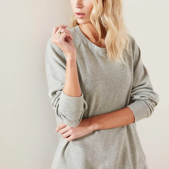 Women Sweat TopsBottoms James Perse Vintage French Terry Relaxed Sweatshirt Heather Grey