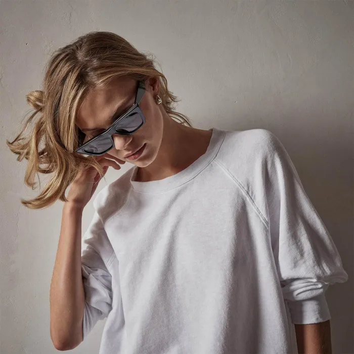 Women Sweat TopsBottoms James Perse Vintage French Terry Relaxed Sweatshirt White