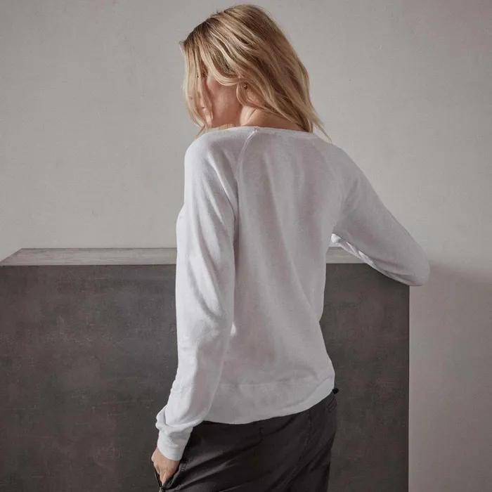 Women Sweat TopsBottoms James Perse Vintage French Terry Sweatshirt White