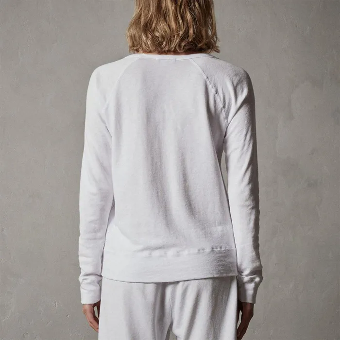 Women Sweat TopsBottoms James Perse Vintage French Terry Sweatshirt White
