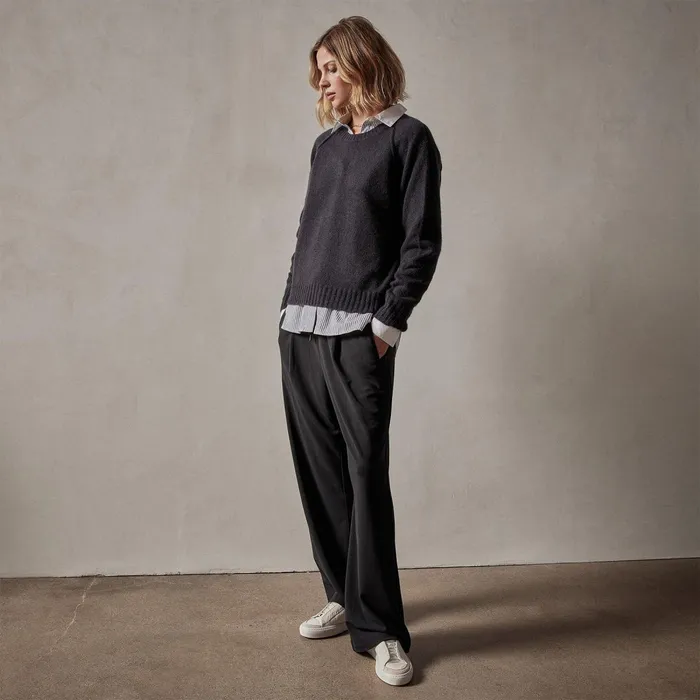 Women Sweaters James Perse Cashmere Crew Sweater Black