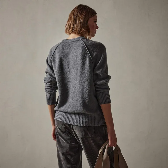 Women Sweaters James Perse Cotton Cashmere Blend Pullover Flint