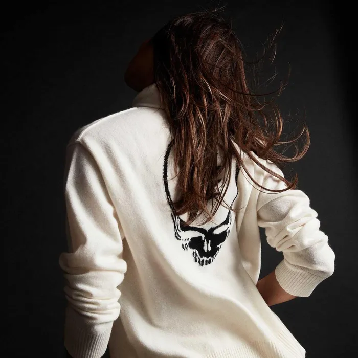 Women Sweaters James Perse Grateful Dead Pullover Hoodie Ivory