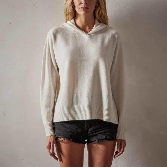 Women Sweaters James Perse Grateful Dead Pullover Hoodie Ivory