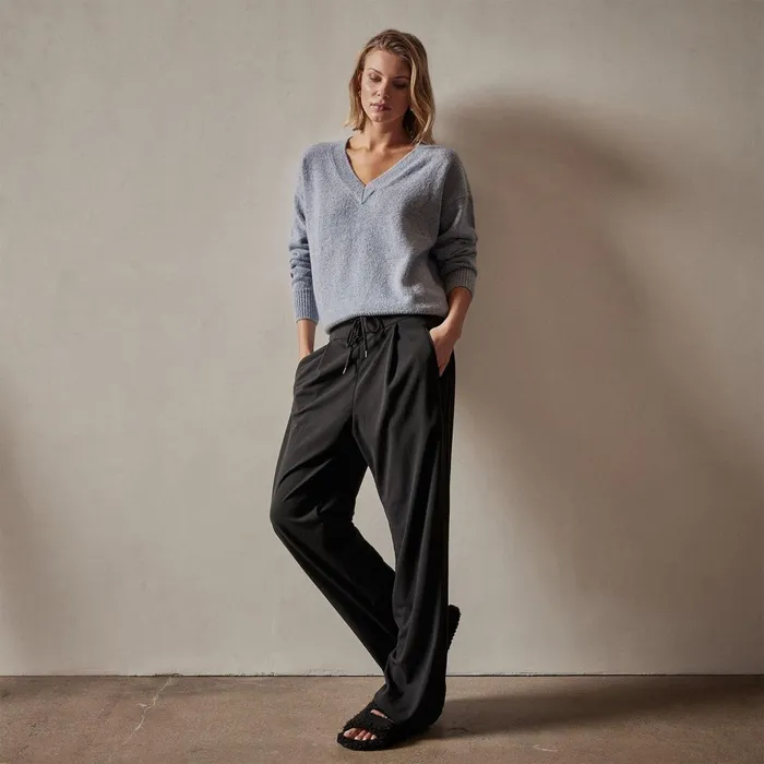 Women Sweaters James Perse Lightweight Cashmere V Neck Sweater Atlantic