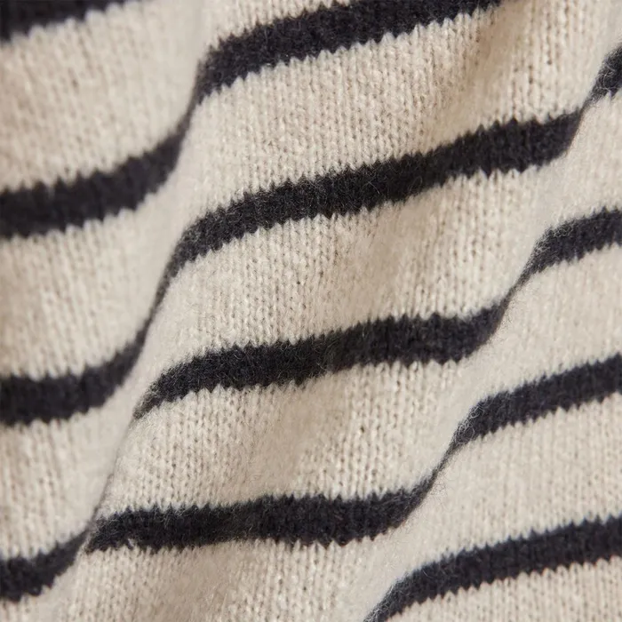 Women Sweaters James Perse Nautical Stripe Cashmere Sweater Ivoryblack