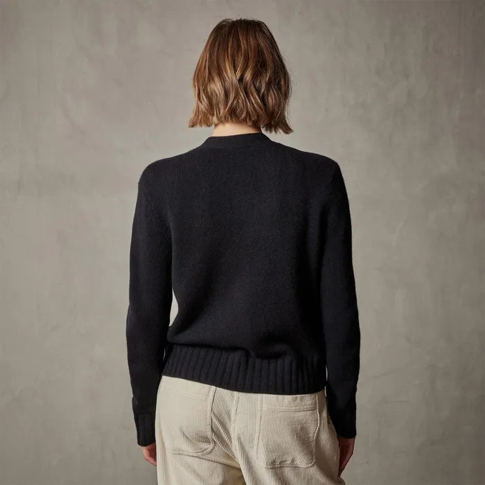 Women Sweaters James Perse Shrunken Recycled Cashmere Cardigan Black