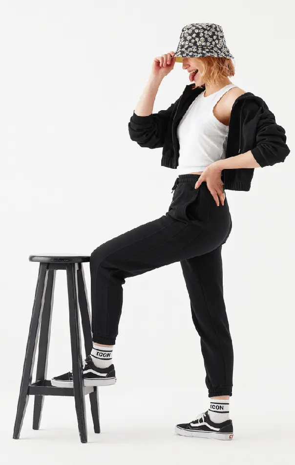 Women Sweatpants In Black Mavi Jeans Loungewear