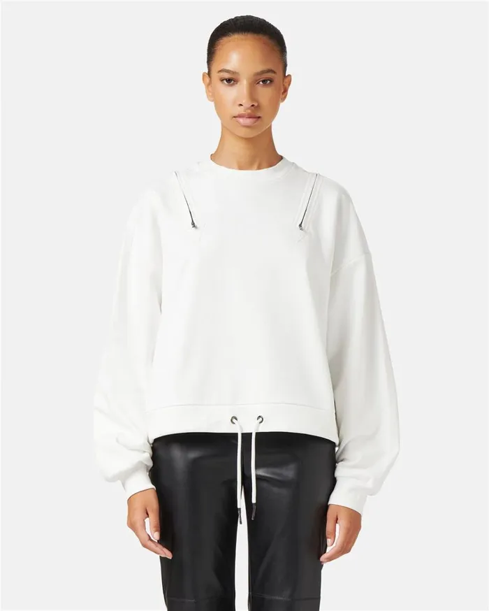 Women SWEATSHIRTS Iceberg Crewneck Sweatshirt With Decorative Zips