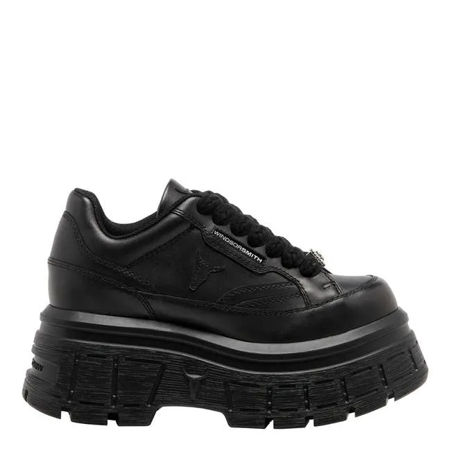 Women Swerve Black Sneakers Windsor Smith Platform Sneakers