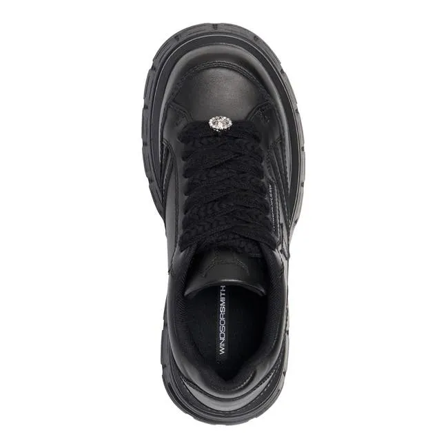 Women Swerve Black Sneakers Windsor Smith Platform Sneakers