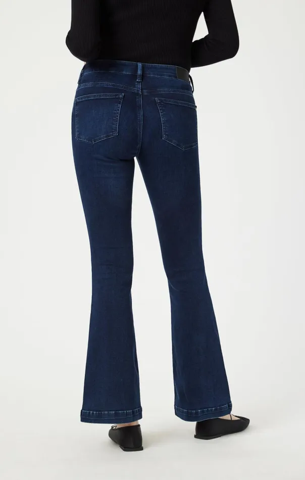 Women Sydney Flare In Deep Brushed Feather Blue Mavi Jeans Denim