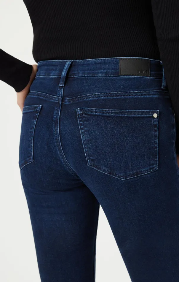 Women Sydney Flare In Deep Brushed Feather Blue Mavi Jeans Denim