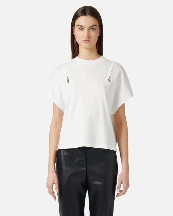 Women TSHIRTS AND TOPS Iceberg Tshirt With Decorative Zips