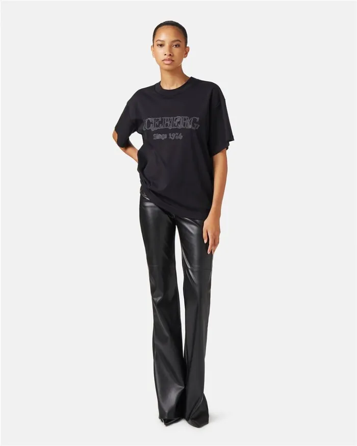 Women TSHIRTS AND TOPS Iceberg Tshirt With Iceberg Logo Women TSHIRTS AND TOPS Iceberg Tshirt With Iceberg Logo