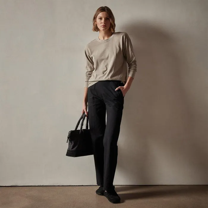 Women TShirts James Perse Vintage Boxy Tee Toast Pigment