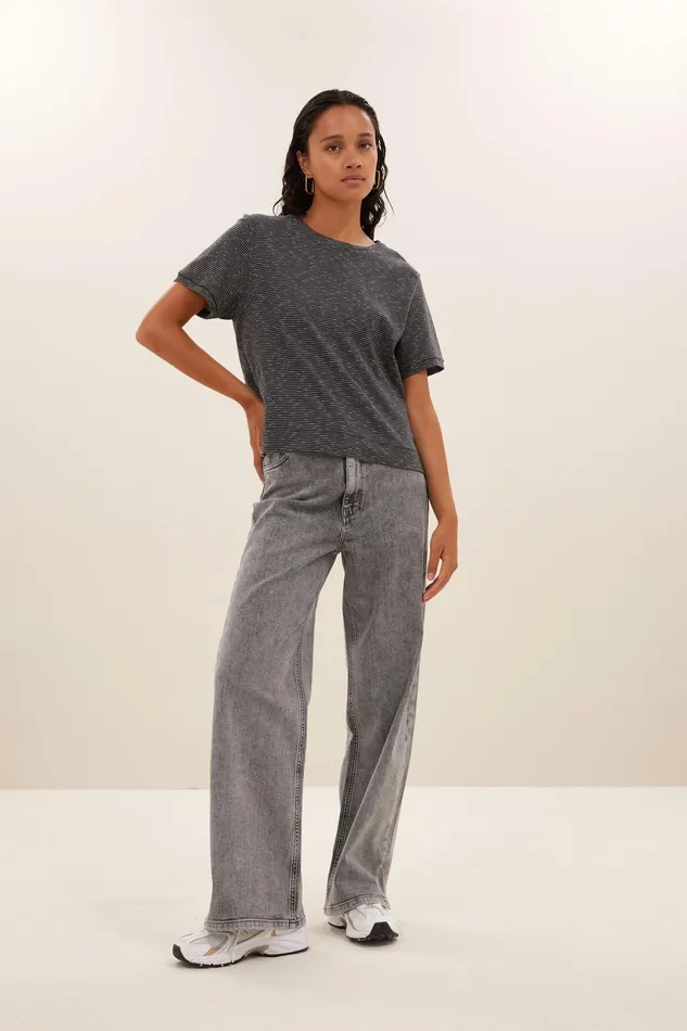 Women Tops and Shirts Bybar Hope Thin Stripe Top Jet Black Women Tops and Shirts Bybar Hope Thin Stripe Top Jet Black