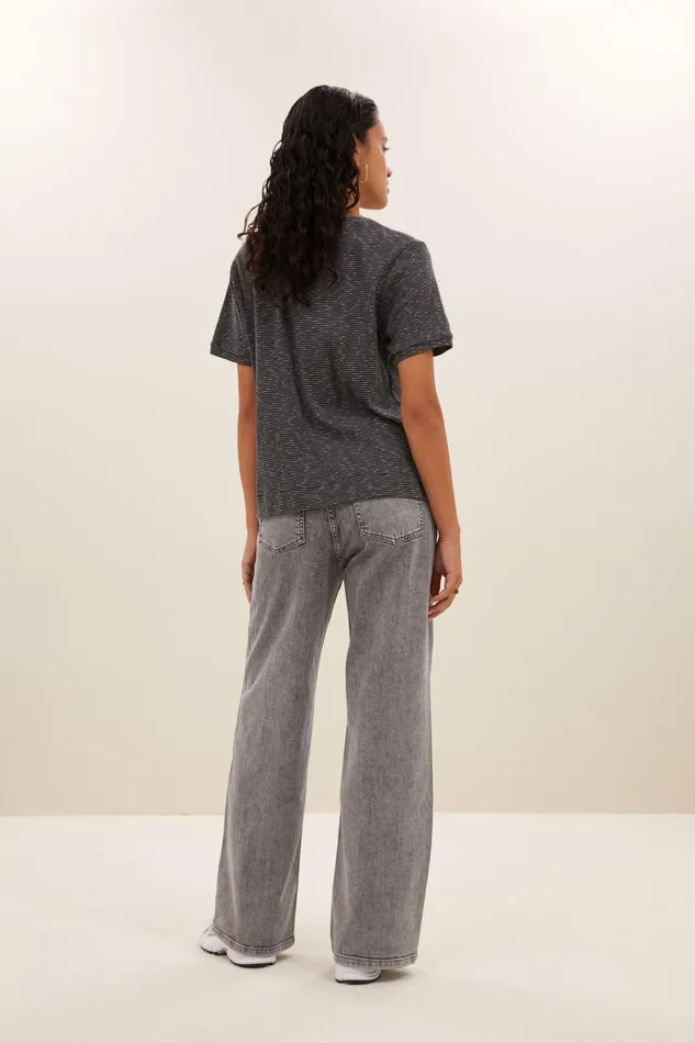 Women Tops and Shirts Bybar Hope Thin Stripe Top Jet Black Women Tops and Shirts Bybar Hope Thin Stripe Top Jet Black
