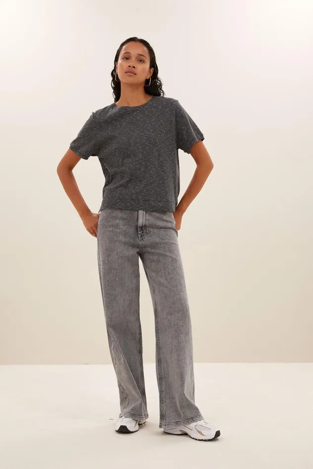 Women Tops and Shirts Bybar Hope Thin Stripe Top Jet Black Women Tops and Shirts Bybar Hope Thin Stripe Top Jet Black