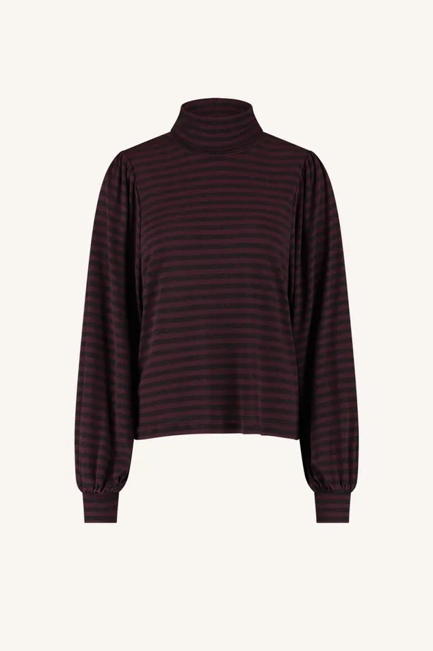 Women Tops and Shirts Bybar Jojo Roll Melange Stripe Top Pecan