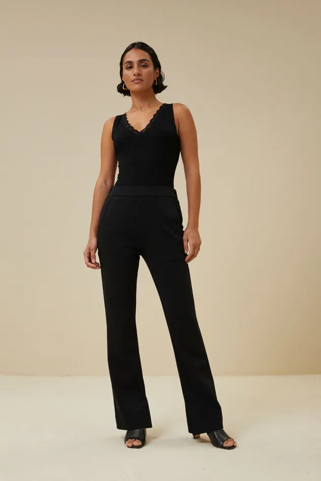 Women Tops and Shirts Bybar Lace Singlet Black
