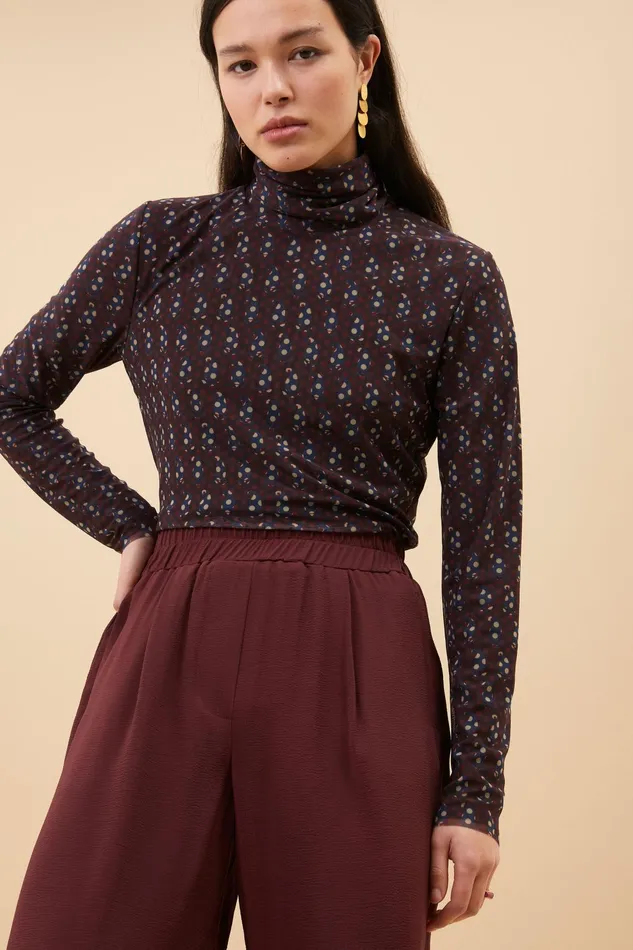 Women Tops and Shirts Bybar Mesh Paisley Top Paisley Dots