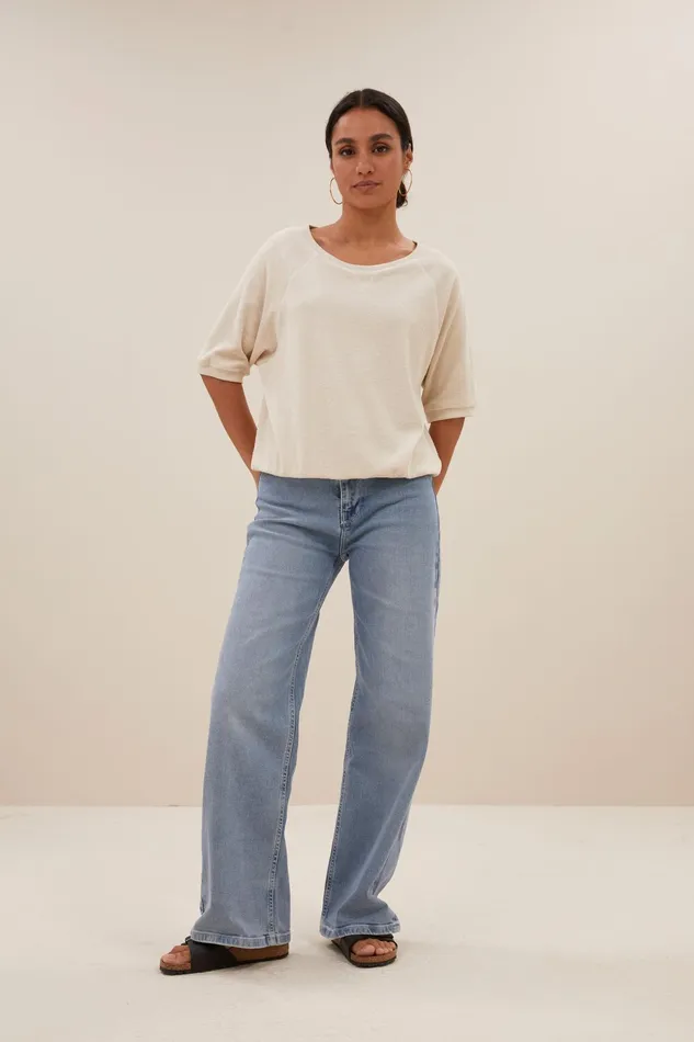 Women Tops and Shirts Bybar Neva Slub Top Almond Women Tops and Shirts Bybar Neva Slub Top Almond