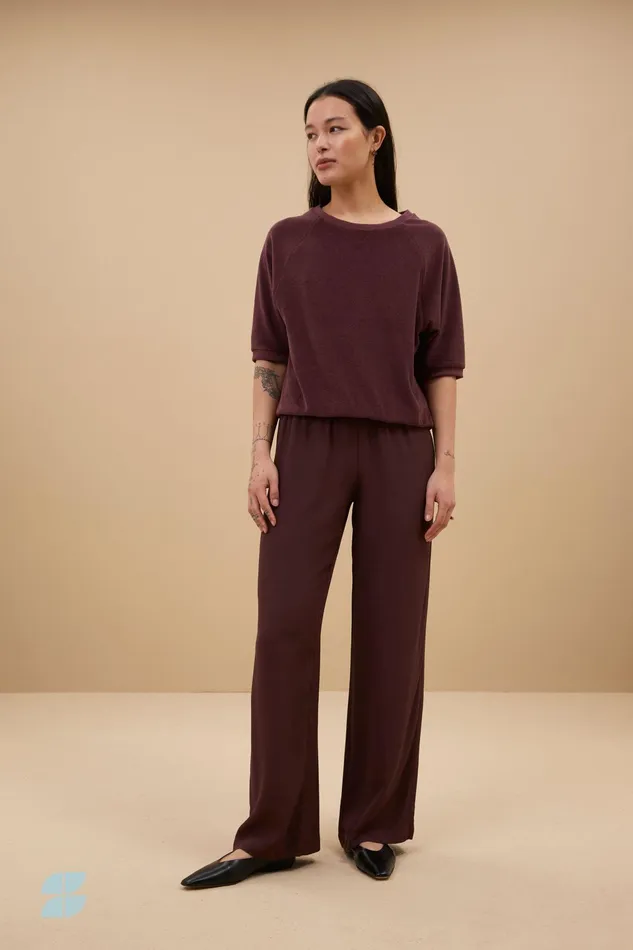 Women Tops and Shirts Bybar Neva Slub Top Pecan Women Tops and Shirts Bybar Neva Slub Top Pecan
