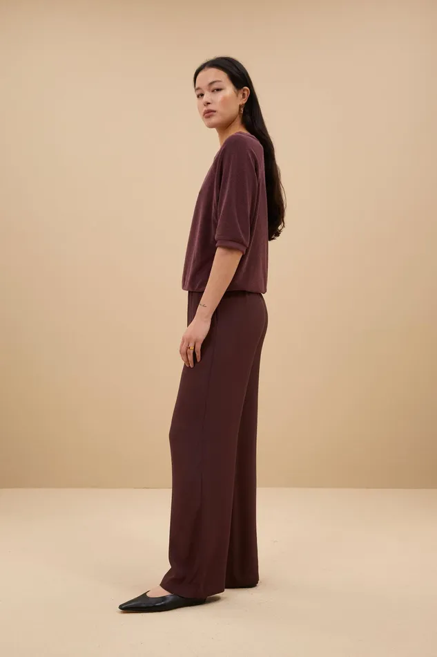 Women Tops and Shirts Bybar Neva Slub Top Pecan Women Tops and Shirts Bybar Neva Slub Top Pecan