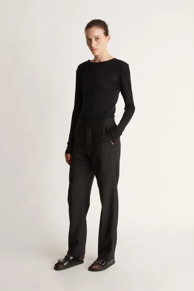 Women Tops And Shirts Lee Mathews Billy LS Top Black