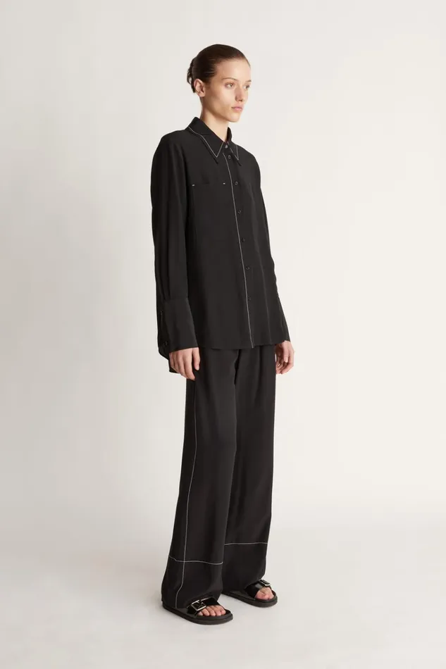 Women Tops And Shirts Lee Mathews Cassini Shirt Black
