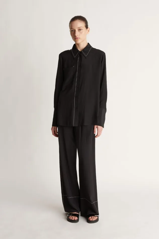Women Tops And Shirts Lee Mathews Cassini Shirt Black