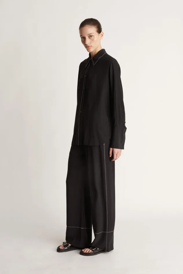 Women Tops And Shirts Lee Mathews Cassini Shirt Black