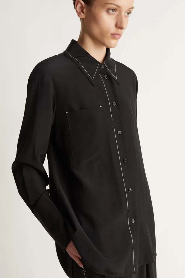 Women Tops And Shirts Lee Mathews Cassini Shirt Black