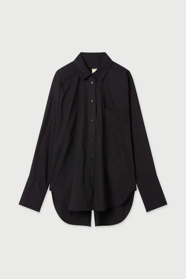 Women Tops And Shirts Lee Mathews LM Poplin LS Shirt Black