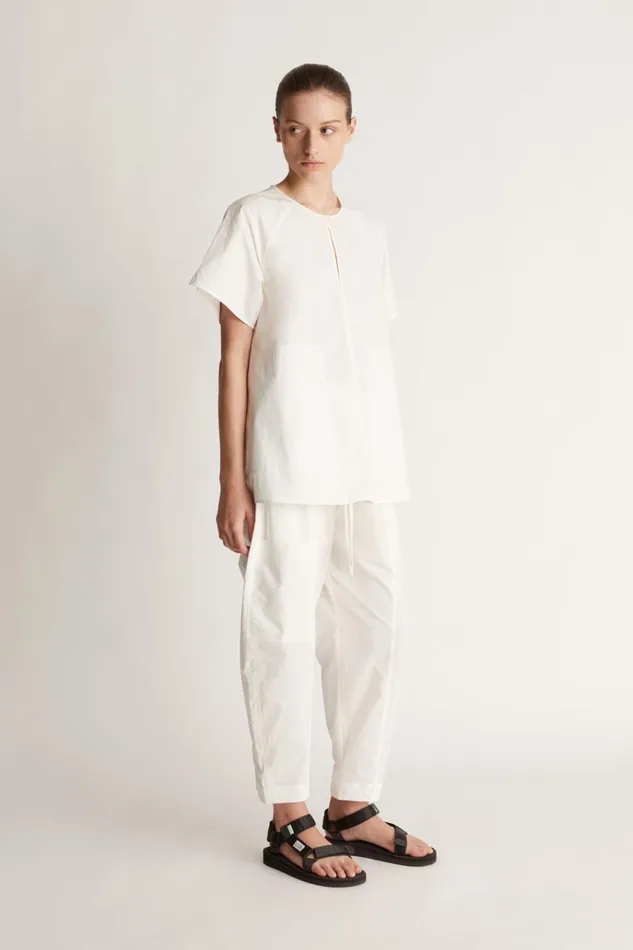 Women Tops And Shirts Lee Mathews LM Poplin Tee Natural